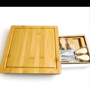 Bamboo Cheese Board with Utensils